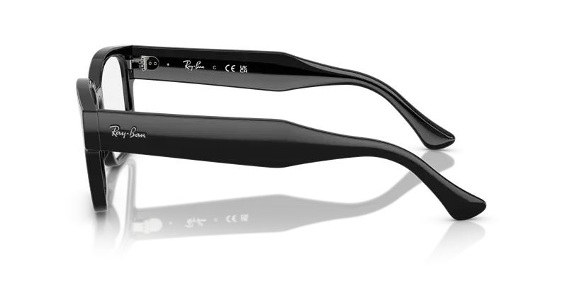 Ray - Ban Unisex RX7256 LAURENE 8260 Montature da vista Acetato Nero Trasparente Squadrata Normale miniatura 3