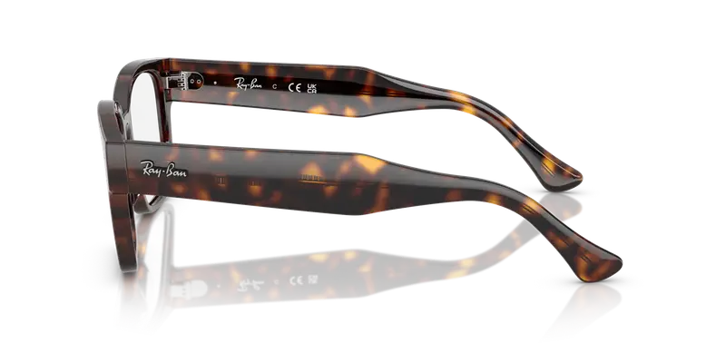 Ray - Ban Unisex RX7256 LAURENE 8320 Montature da vista Acetato Tartaruga Trasparente Squadrata Normale miniatura 3