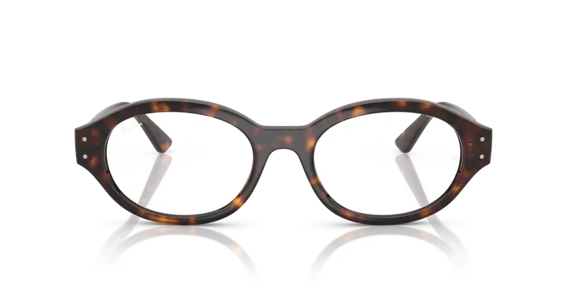 Ray - Ban Unisex RX7257 SHILO 8320 Montature da vista Iniettato Tartaruga Trasparente Rotonda Normale miniatura 2