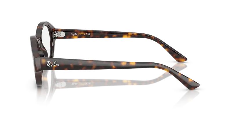 Ray - Ban Unisex RX7257 SHILO 8320 Montature da vista Iniettato Tartaruga Trasparente Rotonda Normale miniatura 3