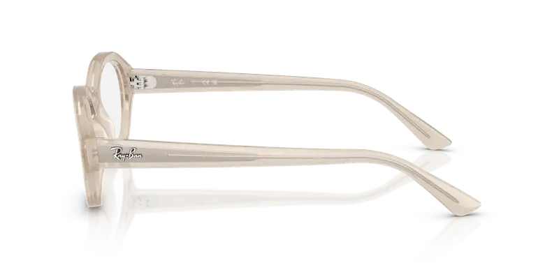 Ray - Ban Unisex RX7257 SHILO 8433 Montature da vista Iniettato Bianco Trasparente Rotonda Normale miniatura 3