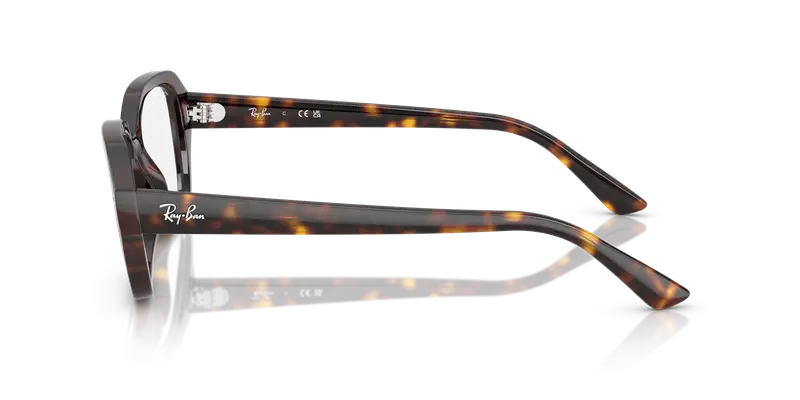 Ray - Ban Unisex RX7258 SHEA 8320 Montature da vista Iniettato Tartaruga Trasparente Squadrata Normale miniatura 3