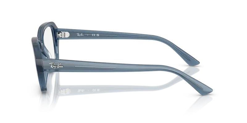 Ray - Ban Unisex RX7258 SHEA 8434 Montature da vista Iniettato Blu Trasparente Squadrata Normale miniatura 3