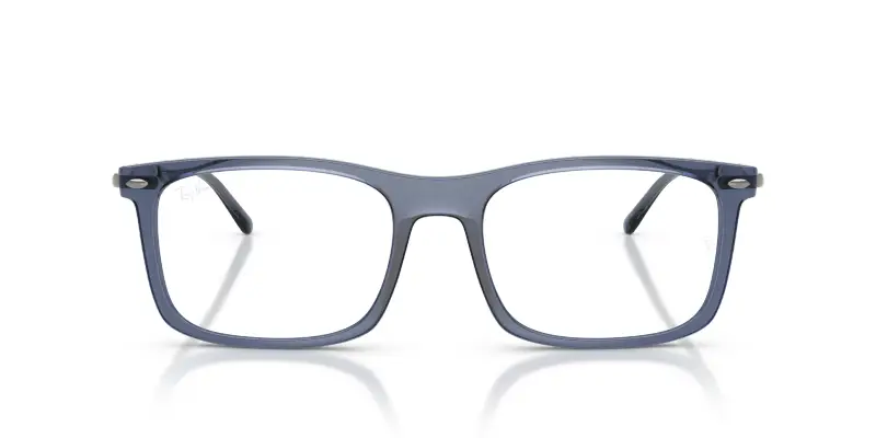 Unisex RX7260 8462 Montature da vista Nylon Blu Trasparente Squadrata Normale miniatura 3