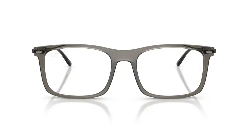 Unisex RX7260 8463 Montature da vista Nylon Grigio Trasparente Squadrata Normale miniatura 3