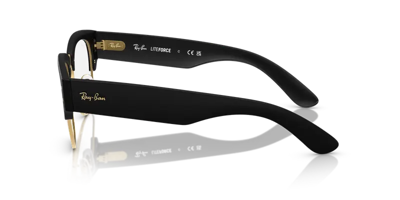 Ray - Ban Unisex RX7316V 5204 Montature da vista Peek Nero Trasparente Squadrata Normale miniatura 3