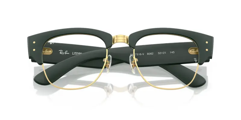 Unisex RX7316V 8062 Montature da vista Peek Verde Trasparente Squadrata Normale miniatura 2