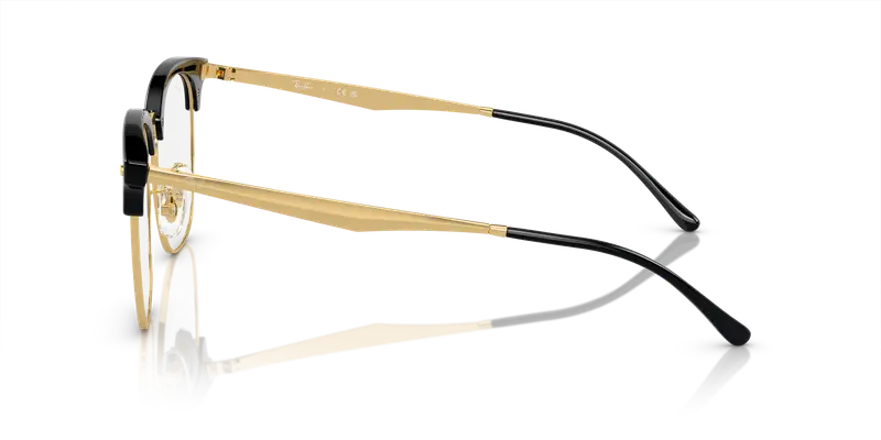 Ray - Ban Unisex RX7318D 8239 Montature da vista Iniettato Nero Trasparente Squadrata Normale miniatura 3