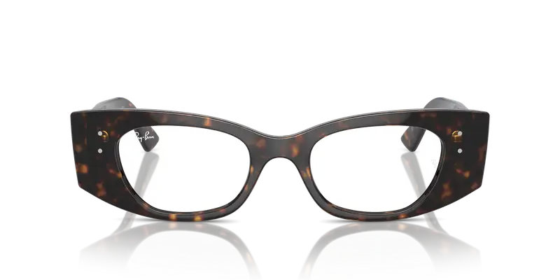 Ray - Ban Unisex RX7327 KAT 8320 Montature da vista Iniettato Tartaruga Trasparente Geometrica Normale miniatura 2