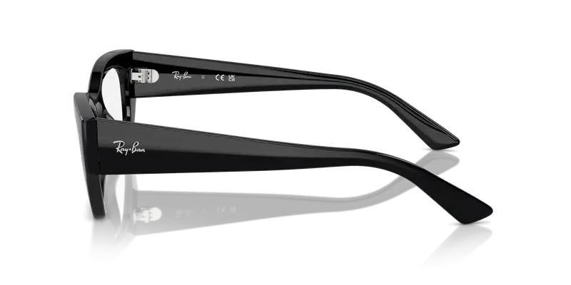 Ray - Ban Unisex RX7330 ZENA 8260 Montature da vista Iniettato Nero Trasparente Geometrica Normale miniatura 3