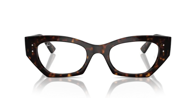 Ray - Ban Unisex RX7330 ZENA 8320 Montature da vista Iniettato Tartaruga Trasparente Geometrica Normale miniatura 2