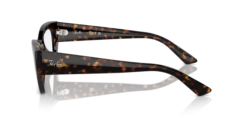 Ray - Ban Unisex RX7330 ZENA 8320 Montature da vista Iniettato Tartaruga Trasparente Geometrica Normale miniatura 3