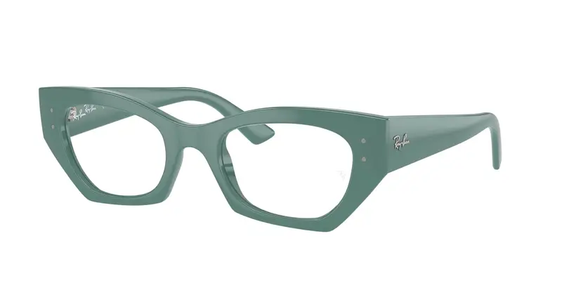 Ray - Ban Unisex RX7330 ZENA 8345 Montature da vista Iniettato Verde Trasparente Geometrica Normale
