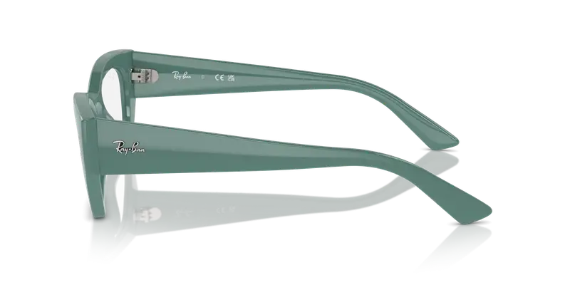 Ray - Ban Unisex RX7330 ZENA 8345 Montature da vista Iniettato Verde Trasparente Geometrica Normale miniatura 3