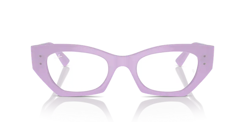 Ray - Ban Unisex RX7330 ZENA 8346 Montature da vista Iniettato Viola Trasparente Geometrica Normale miniatura 2
