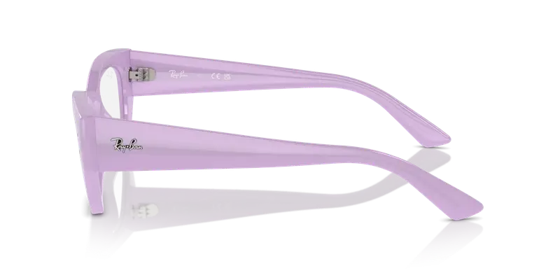 Ray - Ban Unisex RX7330 ZENA 8346 Montature da vista Iniettato Viola Trasparente Geometrica Normale miniatura 3