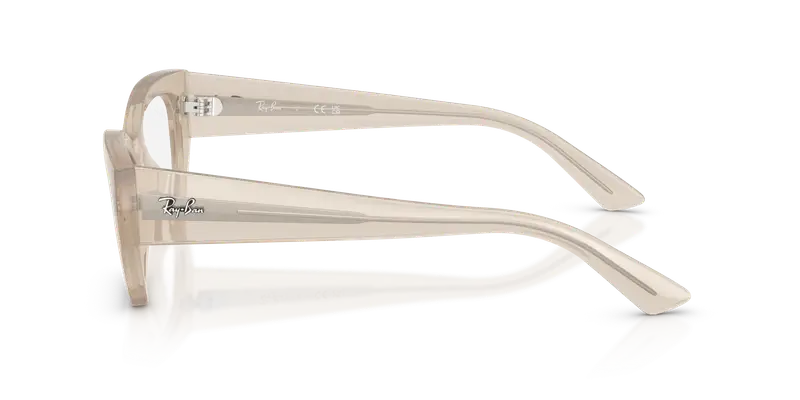 Ray - Ban Unisex RX7330 ZENA 8433 Montature da vista Iniettato Bianco Trasparente Geometrica Normale miniatura 3