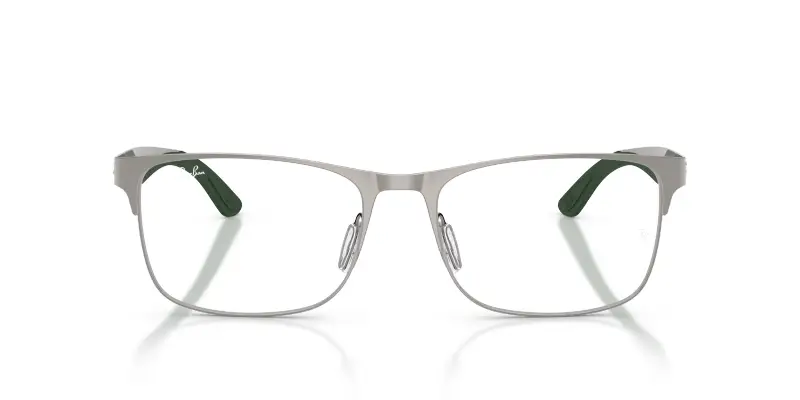 Unisex RX7550 3221 Montature da vista Metallo Grigio Trasparente Squadrata Normale miniatura 3