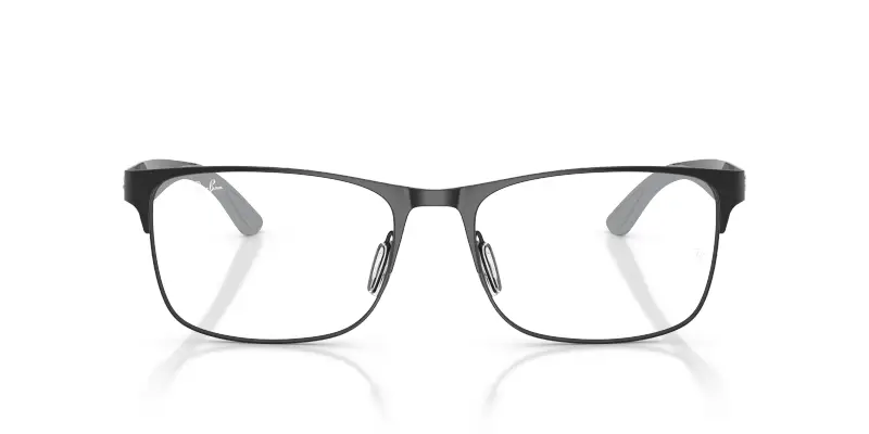 Unisex RX7550 3222 Montature da vista Metallo Nero Trasparente Squadrata Normale miniatura 3