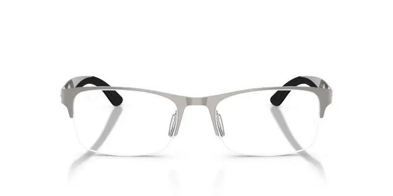 Unisex RX7551 3214 Montature da vista Metallo Grigio Trasparente Squadrata Normale miniatura 3