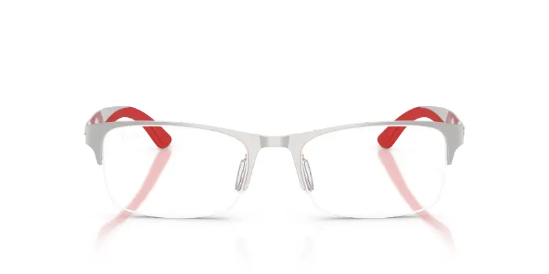 Unisex RX7551 3219 Montature da vista Metallo Argento Trasparente Squadrata Normale miniatura 3