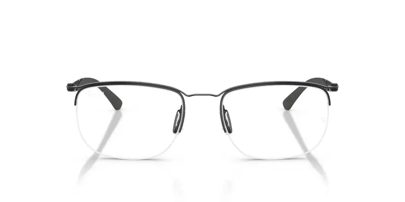 Unisex RX7552 3209 Montature da vista Metallo Nero Trasparente Squadrata Normale miniatura 3