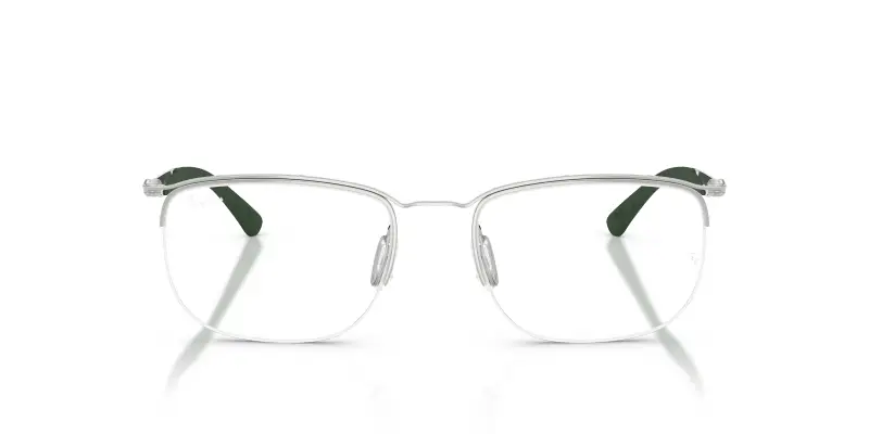 Unisex RX7552 3212 Montature da vista Metallo Argento Trasparente Squadrata Normale miniatura 3