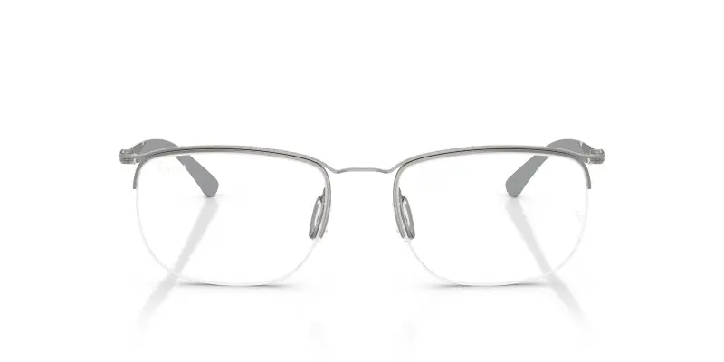 Unisex RX7552 3213 Montature da vista Metallo Grigio Trasparente Squadrata Normale miniatura 3