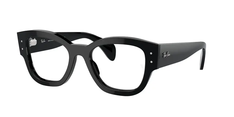 Ray - Ban Unisex RX7681V JORGE 2000 Montature da vista Acetato Nero Trasparente Squadrata Normale