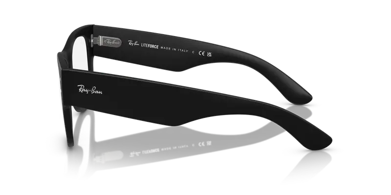 Ray - Ban Unisex RX7840V 5204 Montature da vista Peek Nero Trasparente Squadrata Normale miniatura 3