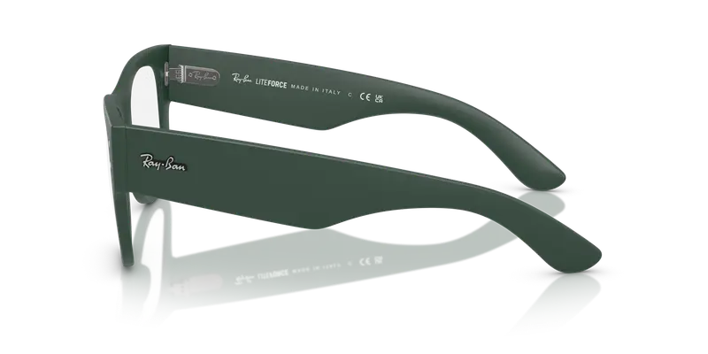 Ray - Ban Unisex RX7840V 8062 Montature da vista Peek Verde Trasparente Squadrata Normale miniatura 3