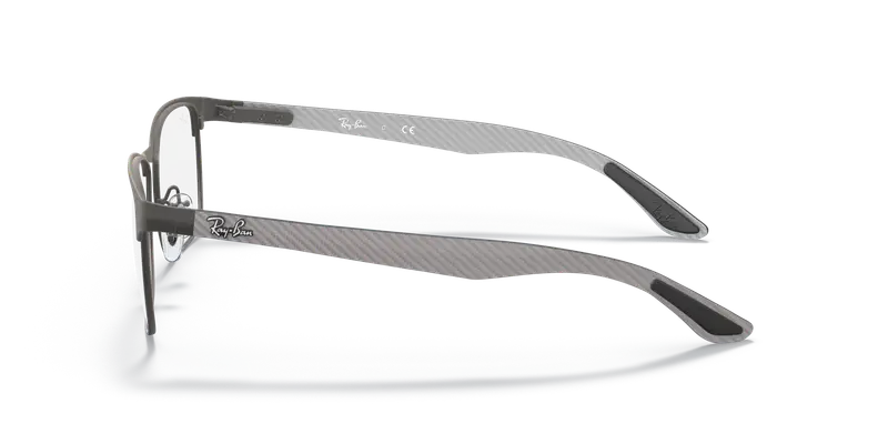 Ray - Ban Unisex RX8416 2620 Montature da vista Metallo Grigio Trasparente Squadrata Normale miniatura 3