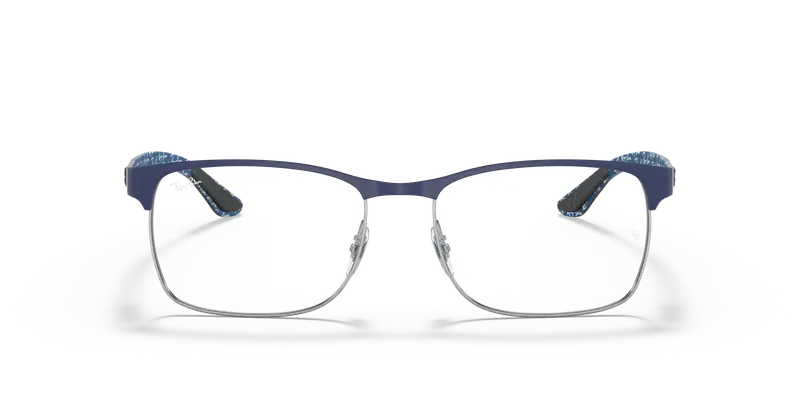 Ray - Ban Unisex RX8416 3016 Montature da vista Metallo Blu Trasparente Squadrata Normale miniatura 2