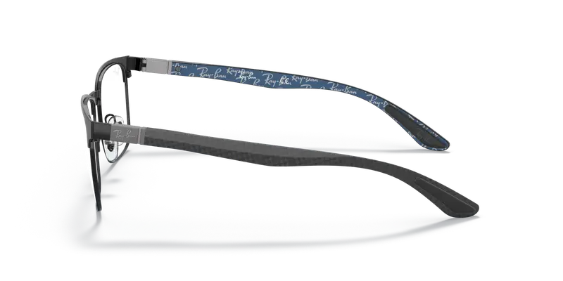 Ray - Ban Unisex RX8421 2904 Montature da vista Metallo Nero Trasparente Squadrata Normale miniatura 3