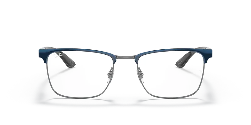 Ray - Ban Unisex RX8421 3124 Montature da vista Metallo Blu Trasparente Squadrata Normale miniatura 2