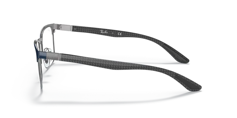 Ray - Ban Unisex RX8421 3124 Montature da vista Metallo Blu Trasparente Squadrata Normale miniatura 3