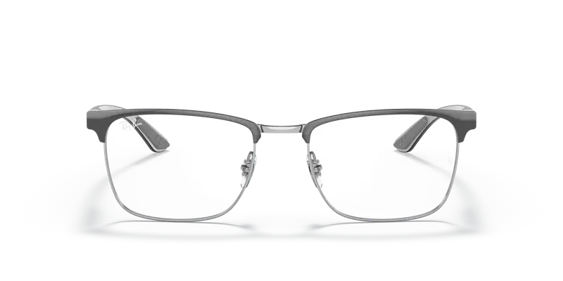 Ray - Ban Unisex RX8421 3125 Montature da vista Metallo Grigio Trasparente Squadrata Normale miniatura 2