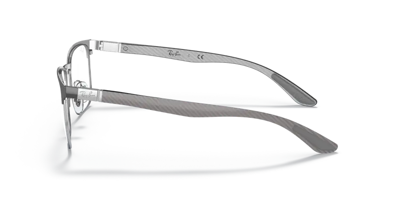 Ray - Ban Unisex RX8421 3125 Montature da vista Metallo Grigio Trasparente Squadrata Normale miniatura 3