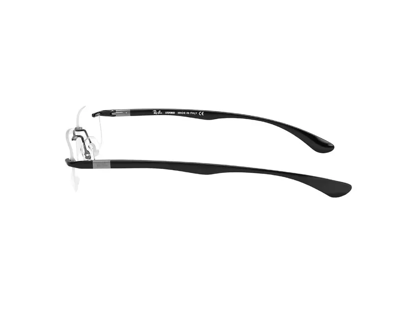 Ray - Ban Unisex RX8724 1000 Montature da vista Titanio Canna di fucile Trasparente Squadrata Normale miniatura 3