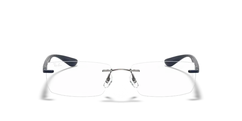 Ray - Ban Unisex RX8724 1217 Montature da vista Titanio Grigio Trasparente Squadrata Normale miniatura 2