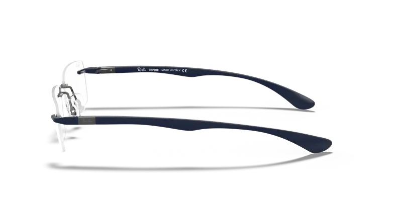 Ray - Ban Unisex RX8724 1217 Montature da vista Titanio Grigio Trasparente Squadrata Normale miniatura 3