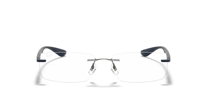 Unisex RX8724 1217 Montature da vista Titanio Grigio Trasparente Squadrata Normale miniatura 3