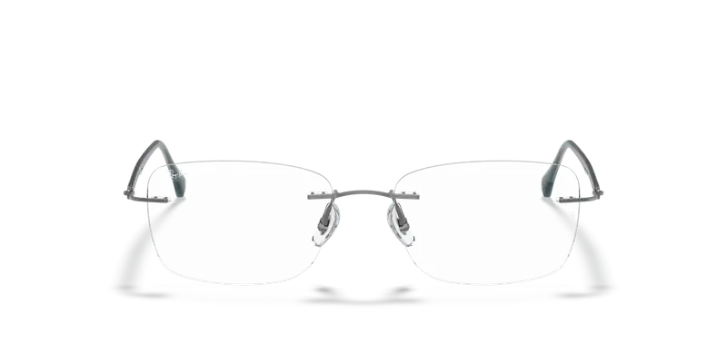 Ray - Ban Unisex RX8725 1028 Montature da vista Titanio Grigio Trasparente Squadrata Normale miniatura 2