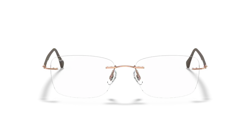 Ray - Ban Unisex RX8725 1131 Montature da vista Titanio Marrone Trasparente Squadrata Normale miniatura 2