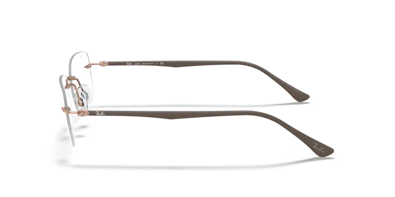 Ray - Ban Unisex RX8725 1131 Montature da vista Titanio Marrone Trasparente Squadrata Normale miniatura 3