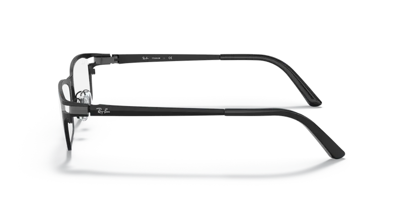 Ray - Ban Unisex RX8727D 1074 Montature da vista Titanio Nero Trasparente Squadrata Normale miniatura 3