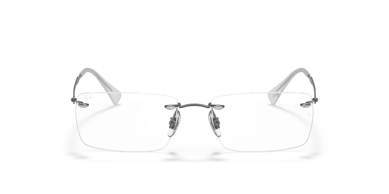 Ray - Ban Unisex RX8755 1000 Montature da vista Titanio Grigio Trasparente Squadrata Normale miniatura 2