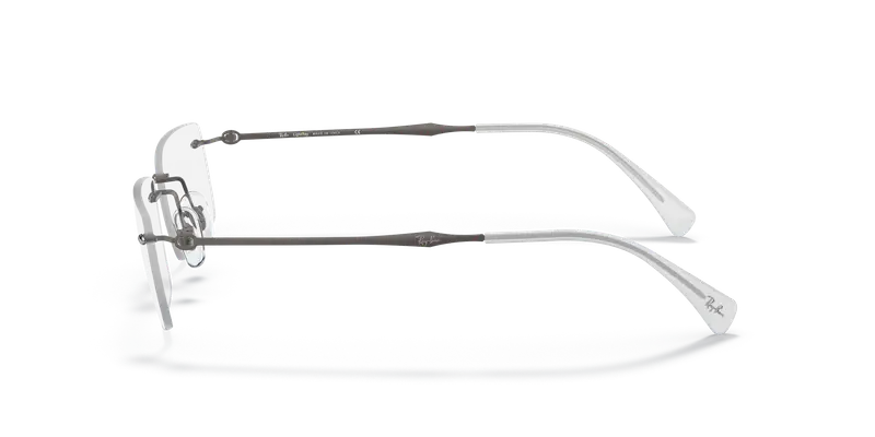 Ray - Ban Unisex RX8755 1000 Montature da vista Titanio Grigio Trasparente Squadrata Normale miniatura 3