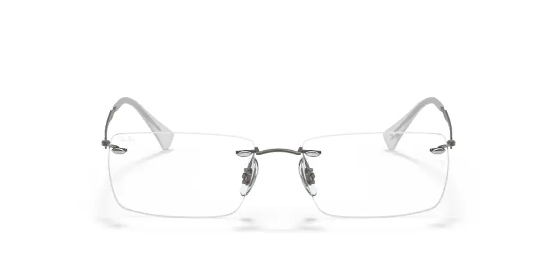 Unisex RX8755 1000 Montature da vista Titanio Grigio Trasparente Squadrata Normale miniatura 3