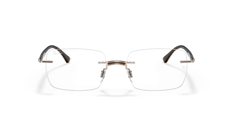 Ray - Ban Unisex RX8767 1227 Montature da vista Titanio Marrone Squadrata miniatura 2